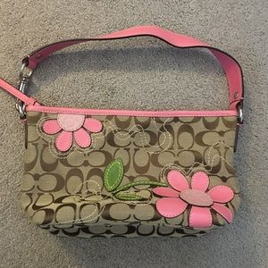 Authentic Coach flower detail purse